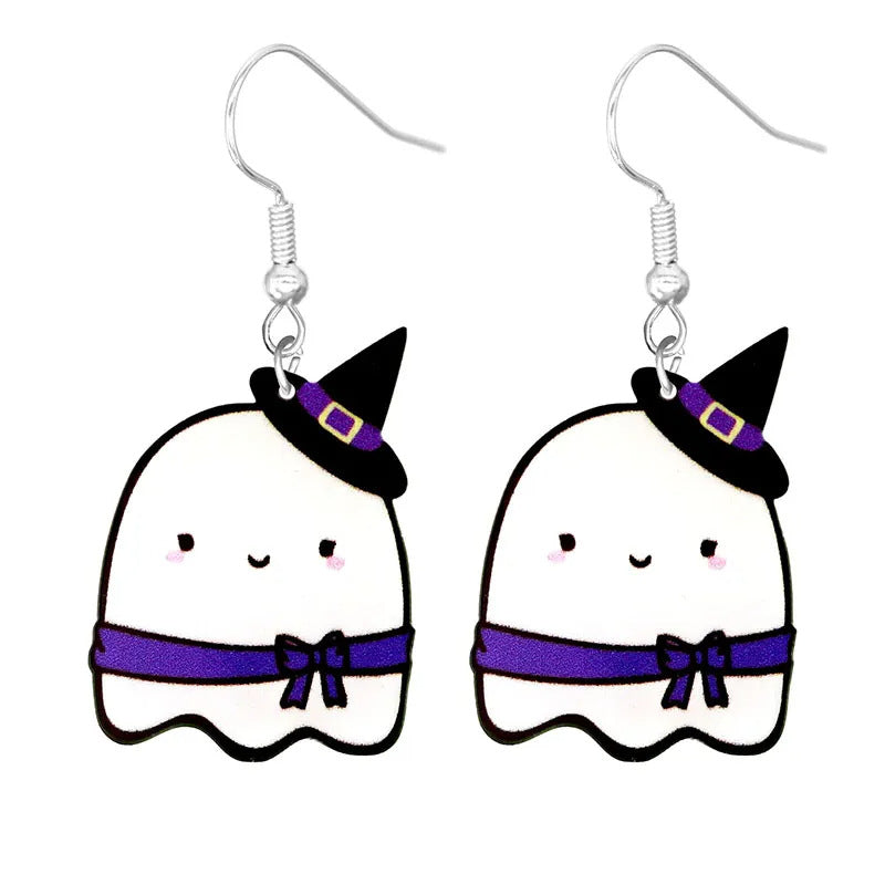 Acrylic cartoon cat crow earrings (Minimo de Compra 10)  MIC-YuQ005