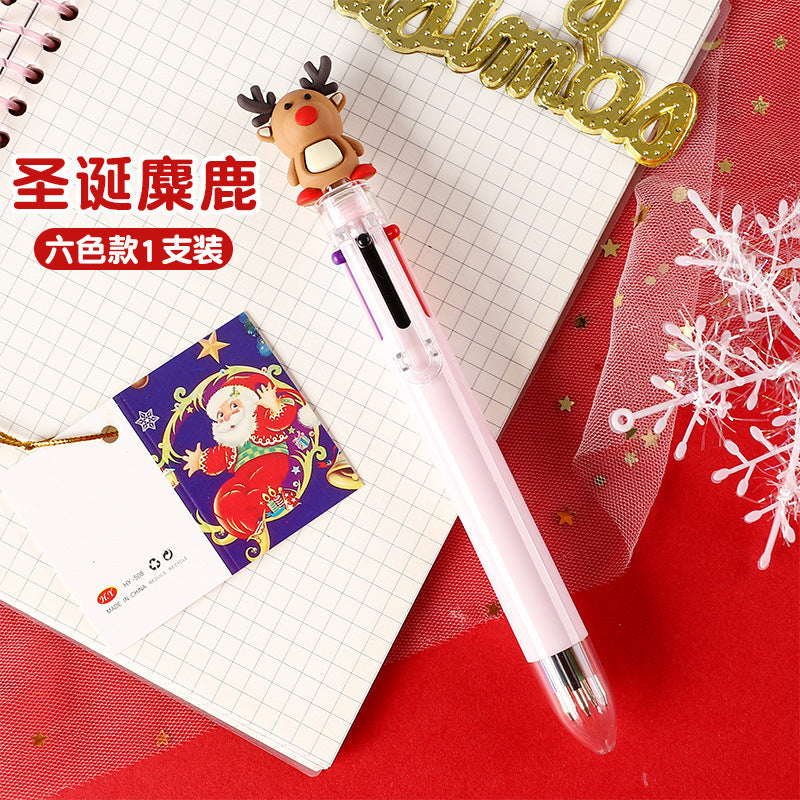 Plastic Cartoon 6 Color Ballpoint Pen midu004