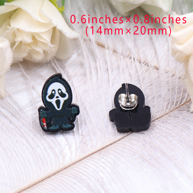 Acrylic Halloween Fashion Earrings (Minimo de compra 5) MIC-XiaoY038