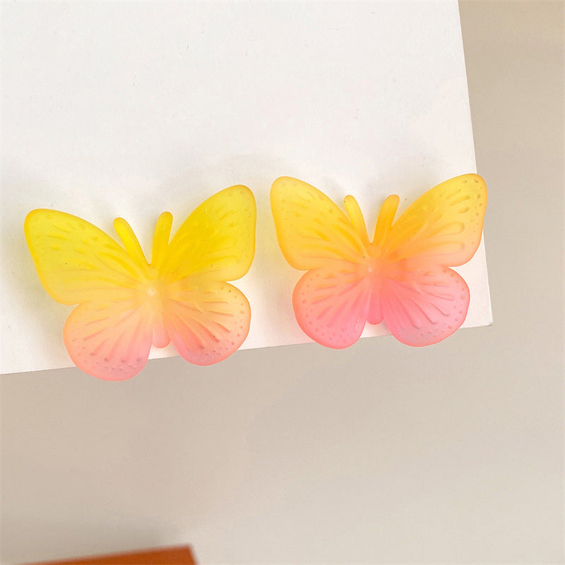 Alloy candy colored geometric earrings (Minimo de compra 2) MIC-LuoN022