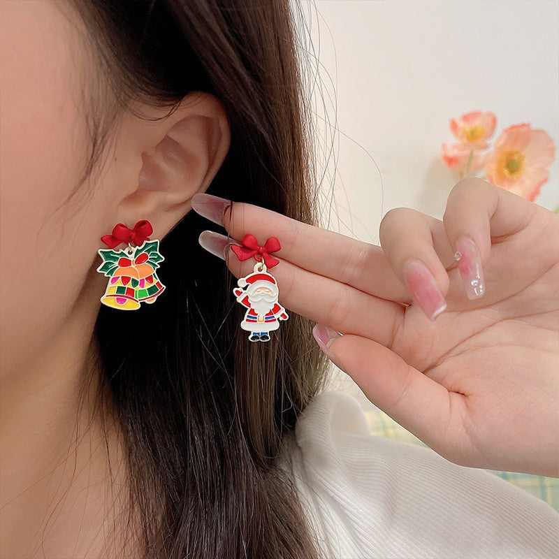 Alloy Christmas series cartoon earrings (Minimo de Compra 3)  MIC-AiY002