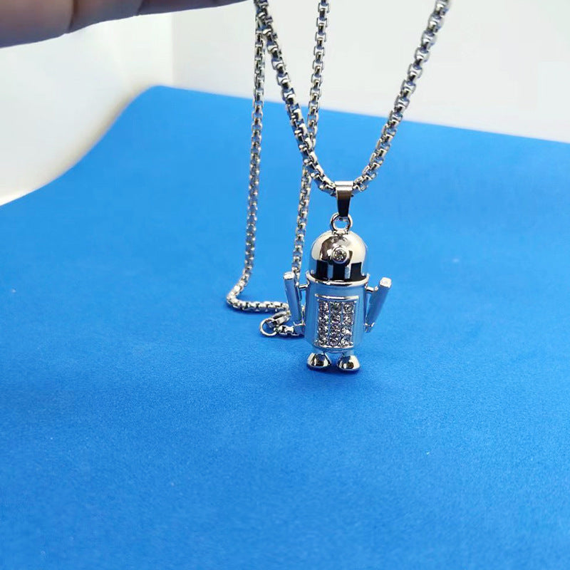 Stainless steel movable robot necklace (Minimo de Compra 2)  MYA-ZhongR008