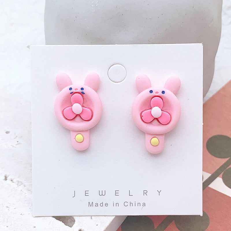 Resin Colored Peach Heart Earrings  (Minimo de Compra 2) MIC-ShiJ003