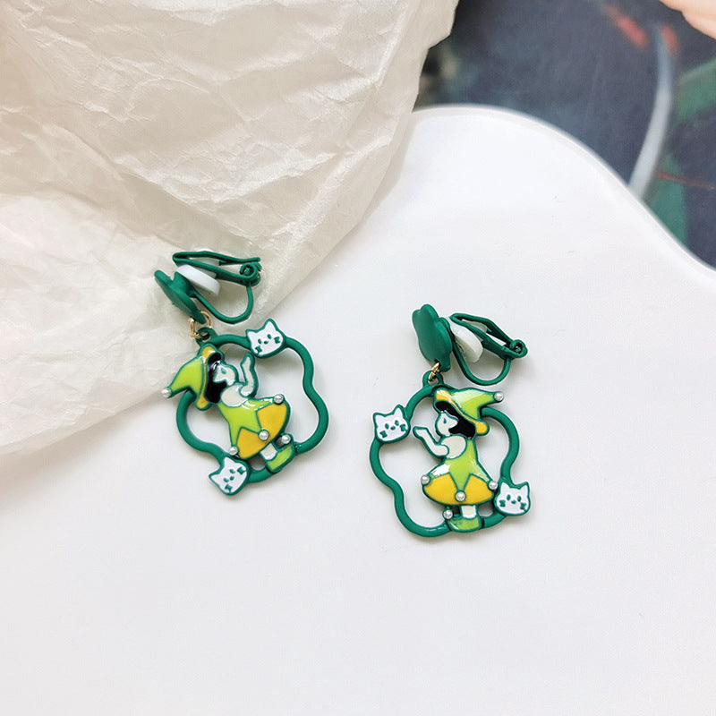 Alloy hollow flower earrings (Minimo de Compra 2) MIC-BLD040