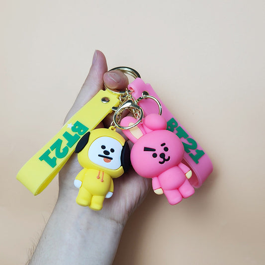 PVC cute bulletproof youth keychain (Minimo de compra 3) MIC-ZhuoJ014