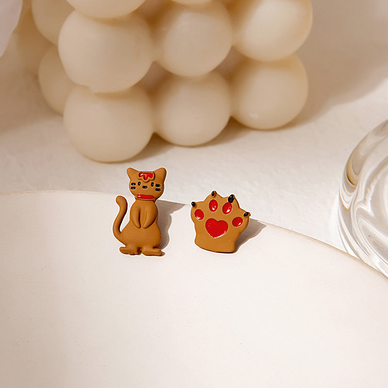 Alloy Cat Claw Little Bear Dragon Ear Studs (Minimo de Compra 2) MIC-MDD069