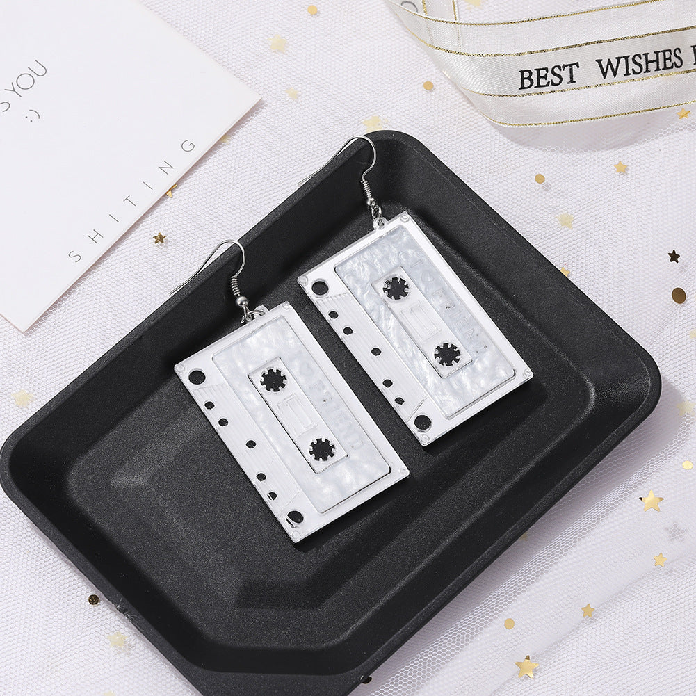 Acrylic Vintage Tape Earrings MIC-YiY001