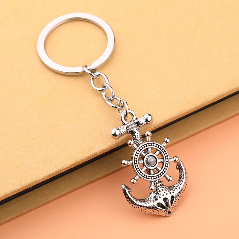 Keychains Alloy Rudder Anchor Minimo de compra 2 MIC-YiJ010