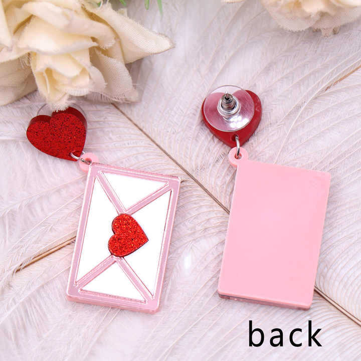 Alloy Love Envelope Earrings (Minimo de compra 2) MIC-MingX014