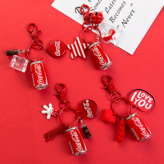 plastic coke bottle keychain Shum005