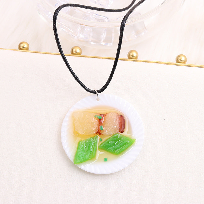 Alloy simulation Chinese style food pendant MIC-DuA081