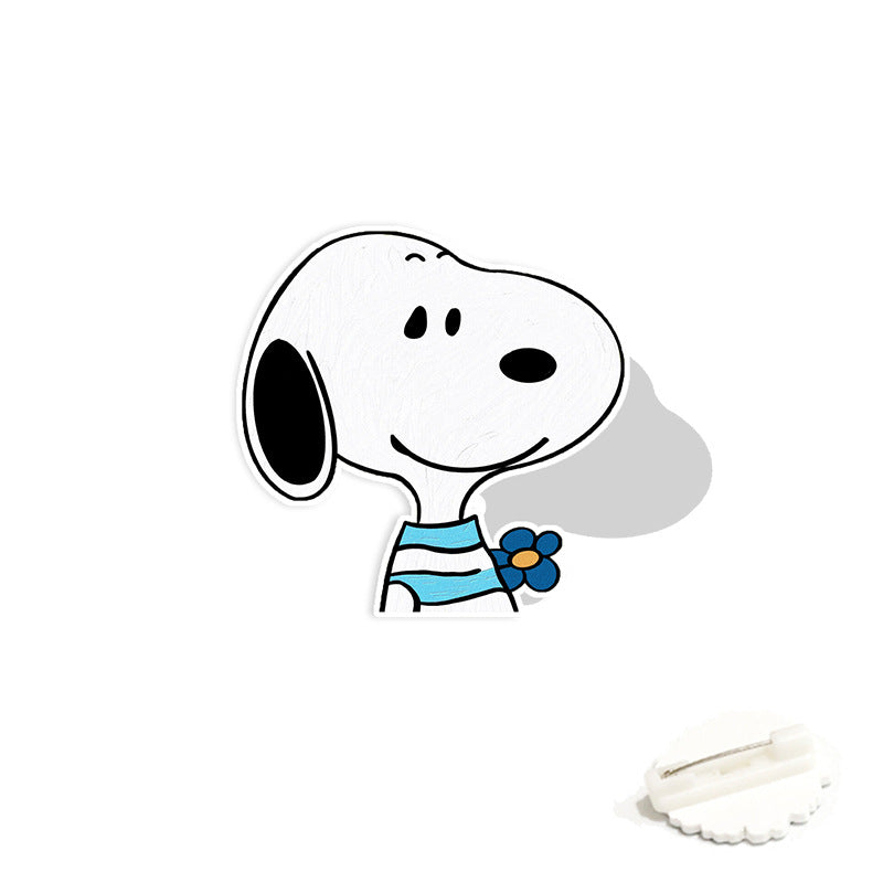 Acrylic cartoon cute Snoopy brooch (Minimo de compra 2) MYA-WeiJ008