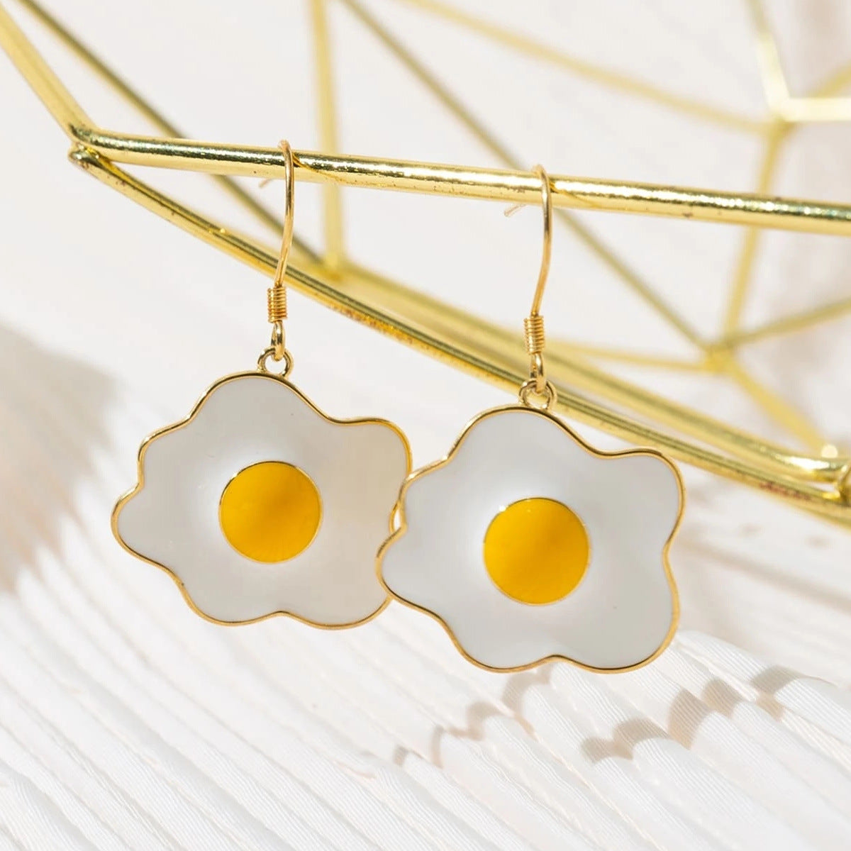 Acrylic cartoon egg earrings (Minimo de compra 2) MYA-JianL006