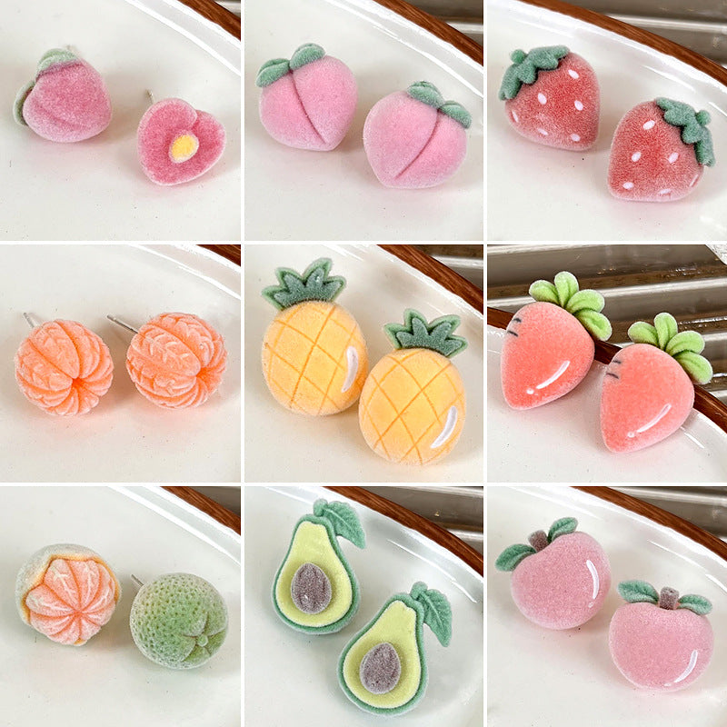 Alloy Sweet Plucked Fruit Earrings MIC-MiS021