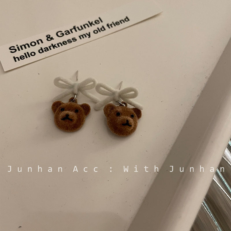 Acrylic coffee bear earrings MIC-JunH001