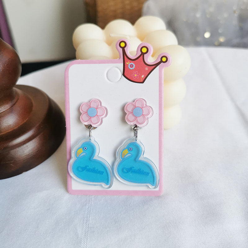 Acrylic Fruit Flower Earrings (Minimo de Compra 2) MIC-HanJ002