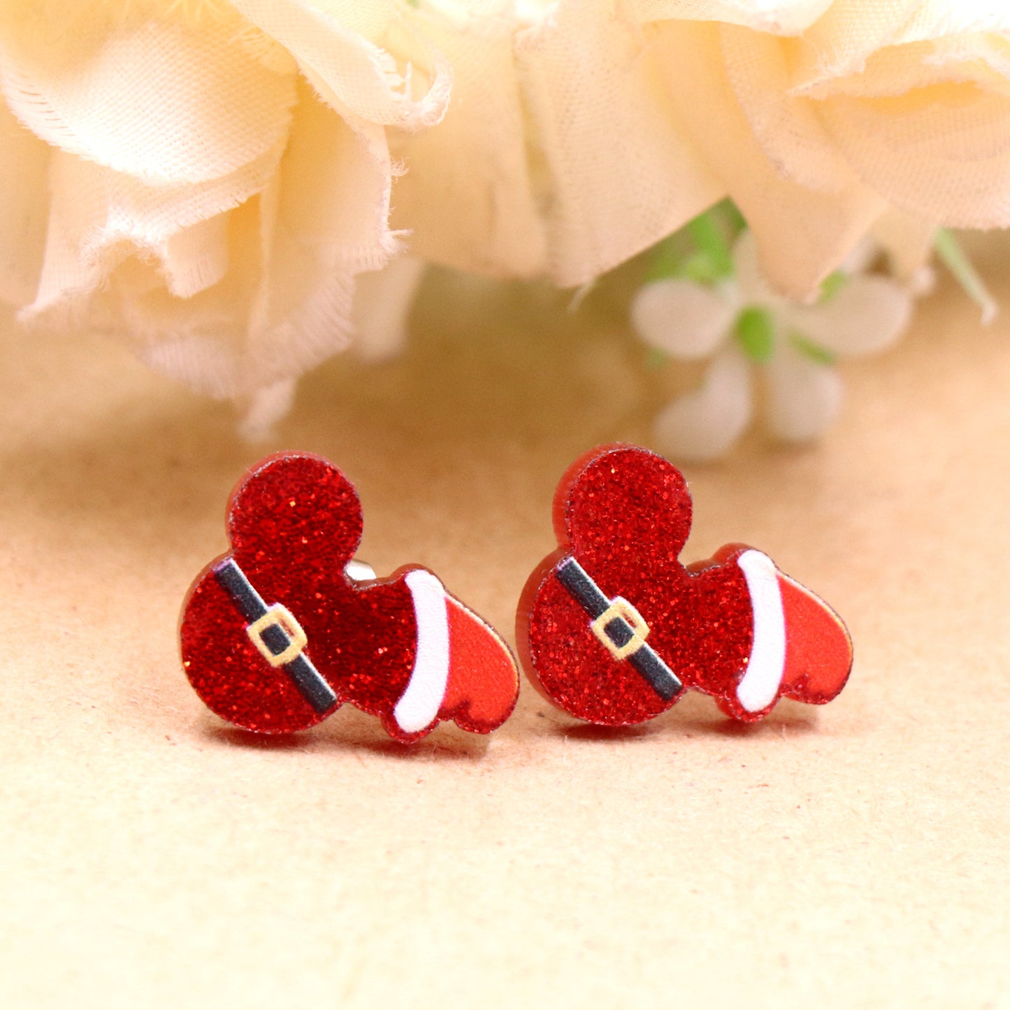 Acrylic Christmas Hat Earrings (Minimo de compra 5) MYA-XiaoY062