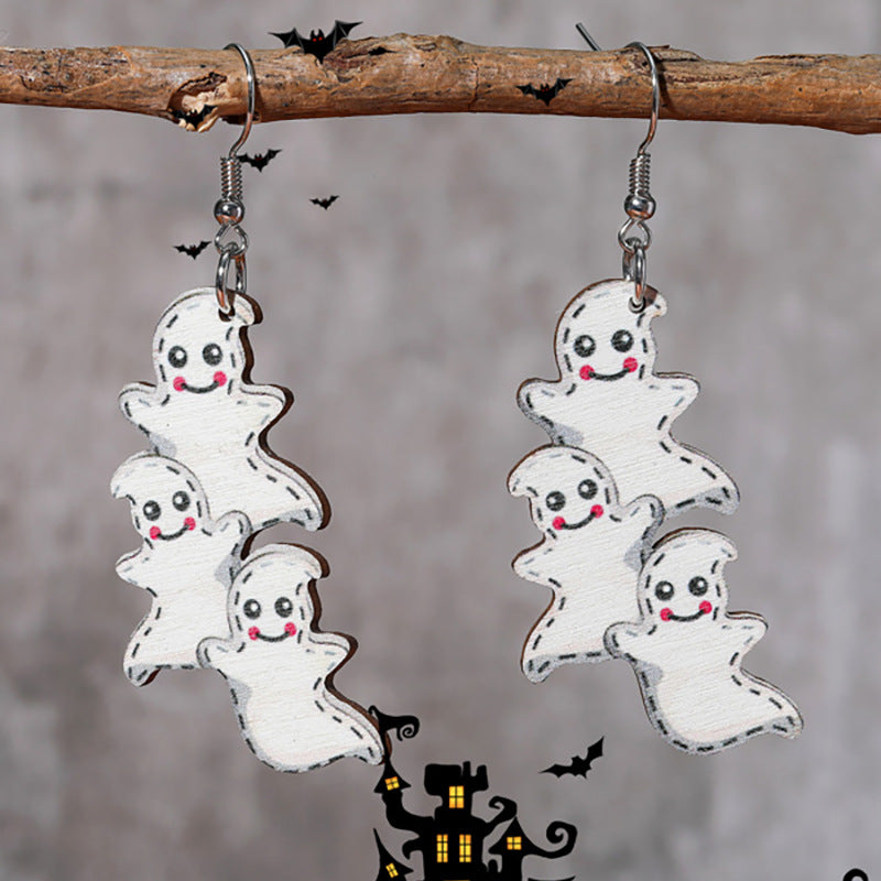 Acrylic Ghost Pulley Earrings (Minimo de Compra 2) MIC-ShiY020