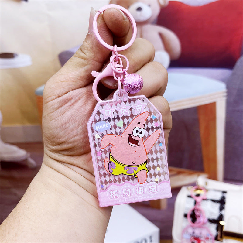 PVC cartoon floating oil keychain MYA-DMF013