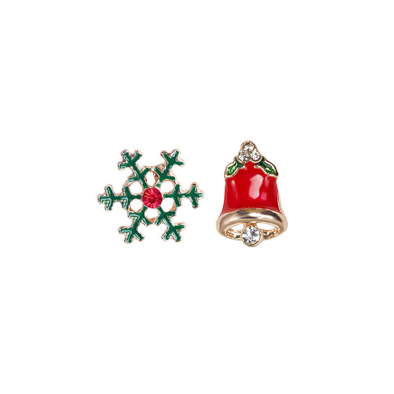 Alloy Santa Claus Asymmetric Earrings MYA-QingH019