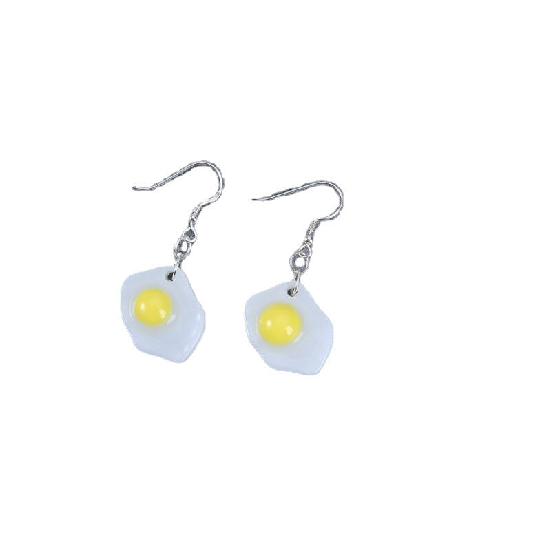 Resin Fried Egg and Egg Earrings (Minimo de Compra 2) MIC-YouY004