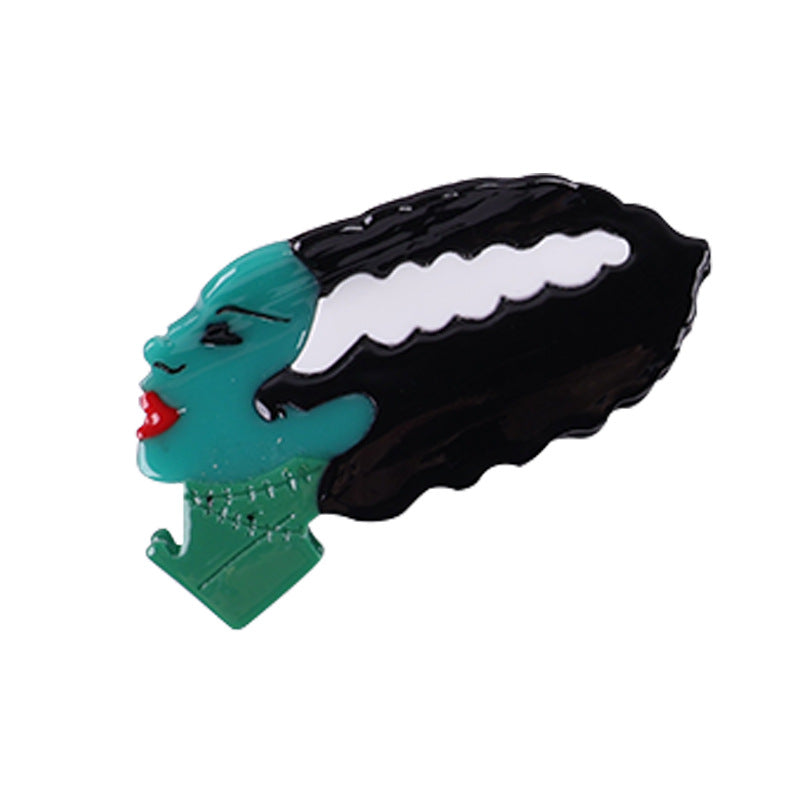 Plastic Halloween Apple Skull Hair Clip (Minimo de Compra 2) MIC-SanE002