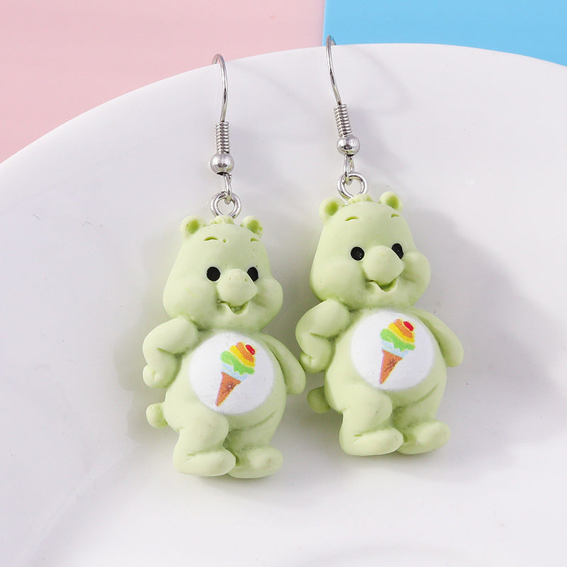 Alloy new cute little bear earrings MIC-YueS013