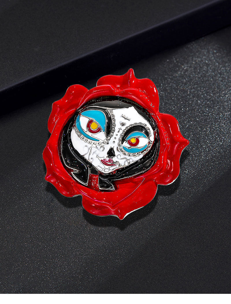 Alloy Night Terror Female Ghost brooch MIC-YiN015