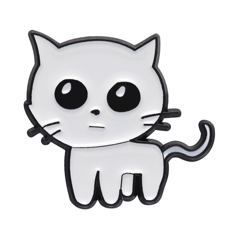 Alloy cute cat brooch MIC-QiH012