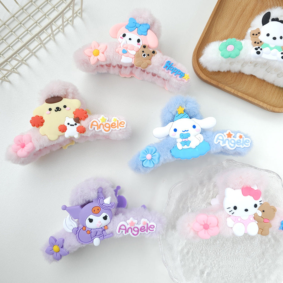 Plush cartoon cute hair clip MIC-WoD003