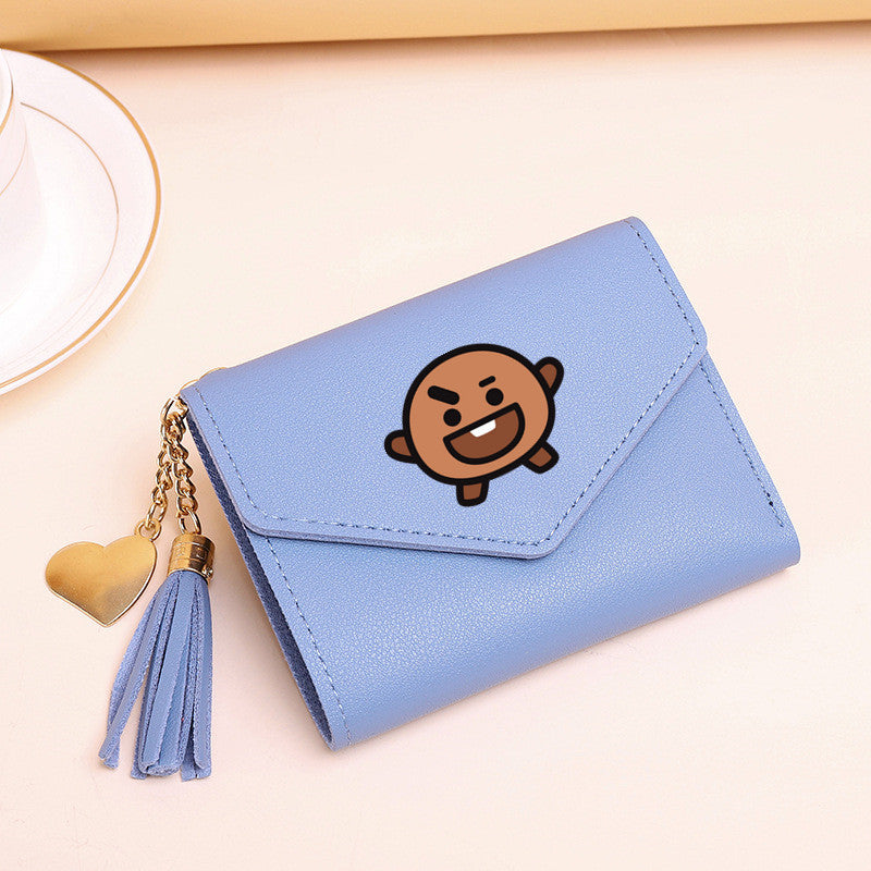 PU card bag tassel short wallet MIC-XingY015