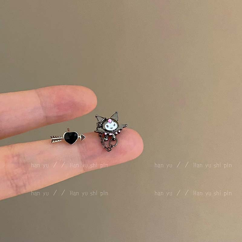 Alloy Cute Oil Dropping Ghost Earrings (Minimo de Compra 3) MIC-HanY020