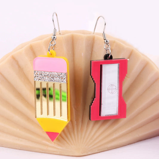 Alloy resin simulation sharpening pen earrings (Minimo de compra 5) MIC-AoY002