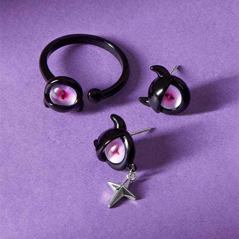 Alloy cute little monster earrings MIC-BeiY004