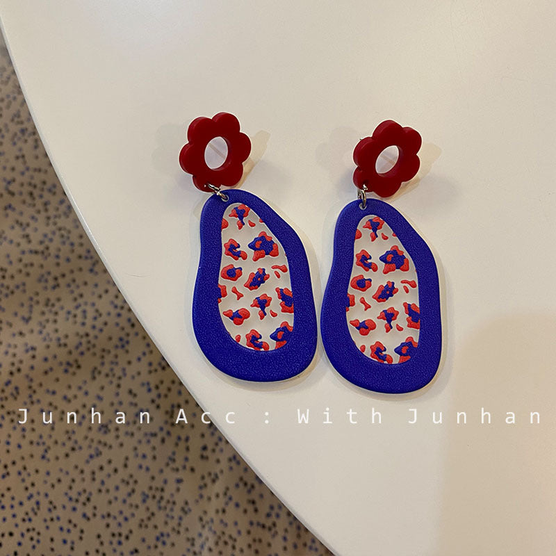 Acrylic sweet simple earrings MIC-JunH005