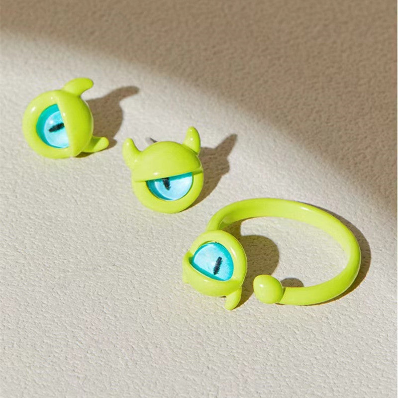 Alloy cute little monster earrings MIC-BeiY004