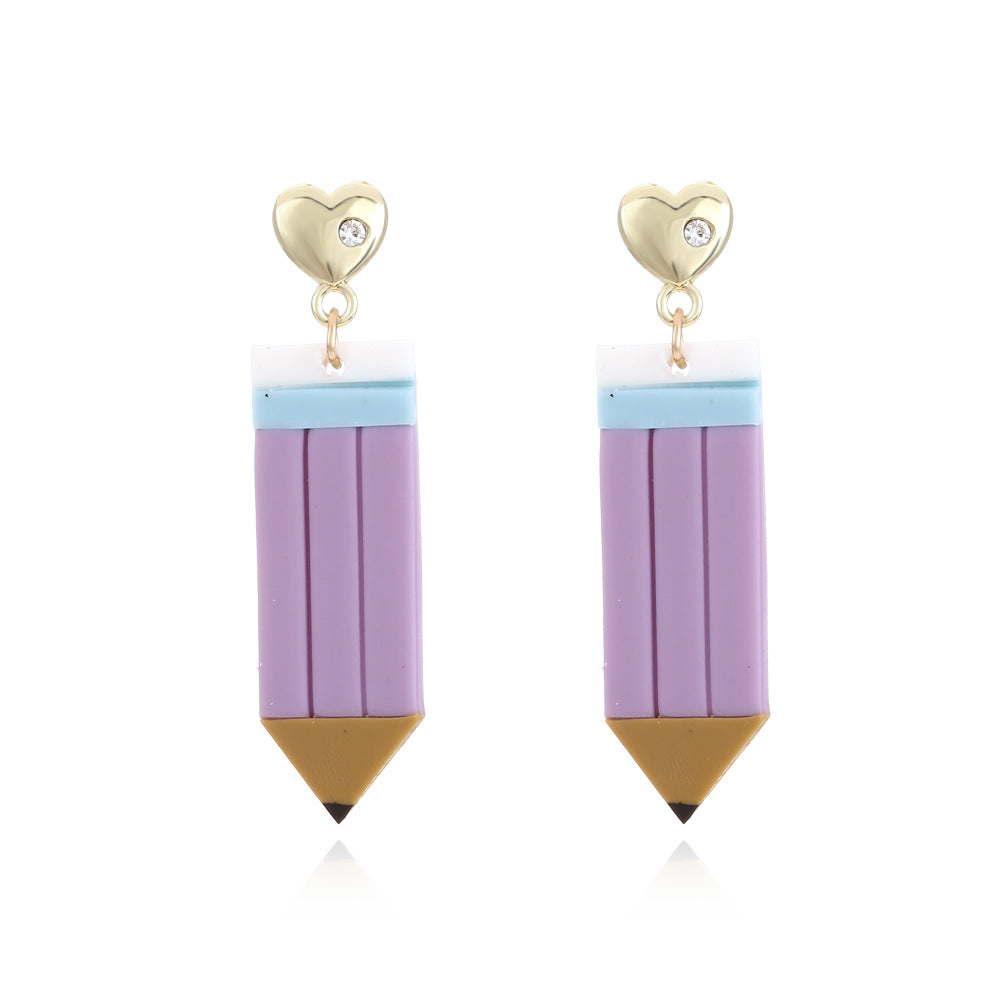 Alloy soft clay pencil earrings MIC-ManY018