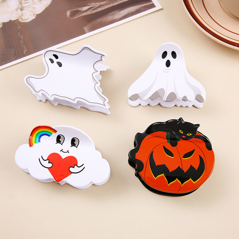 Plastic Halloween Pumpkin Ghost Hair Clip (Minimo de Compra 2) MIC-SanE004