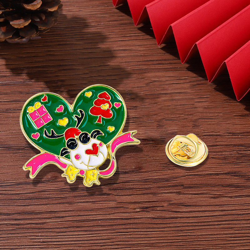 Alloy cartoon Christmas brooch (Minimo de Compra 2) MIC-WeiD005