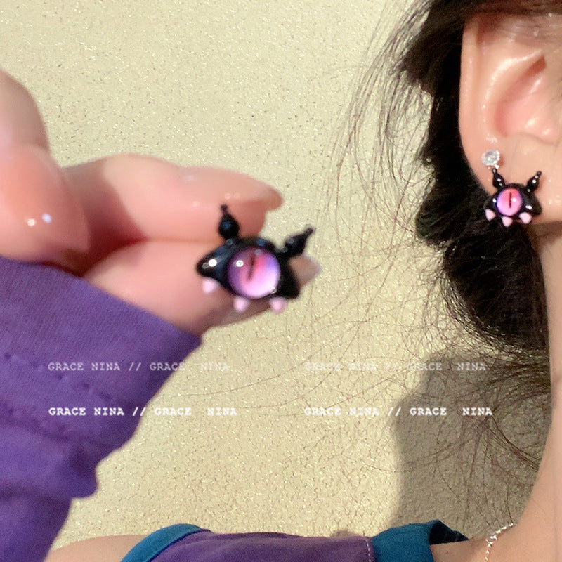 Alloy Eye Cute and Fun Earrings MIC-BeiY008