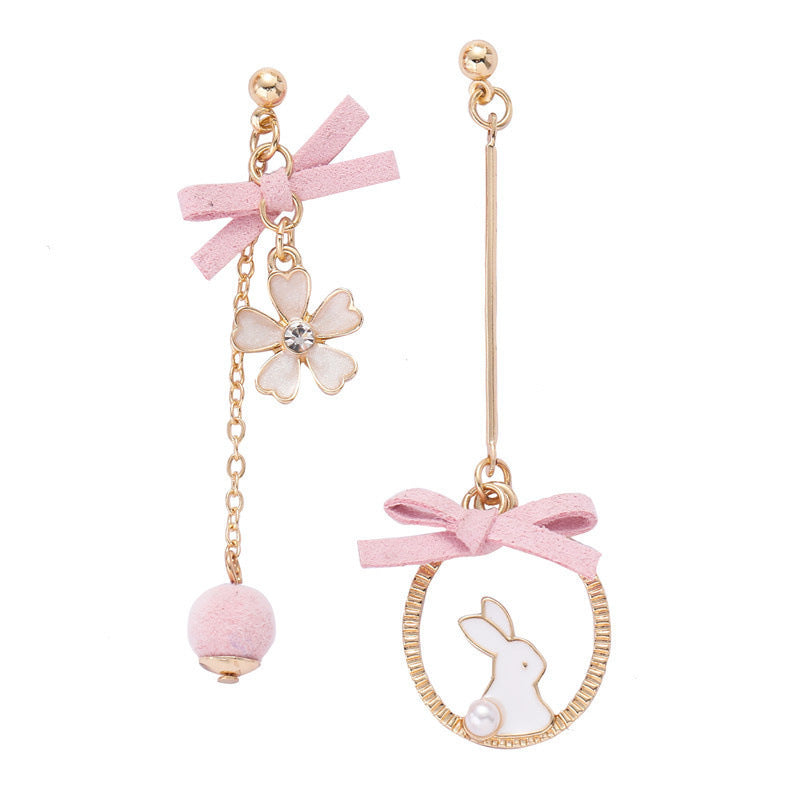 Alloy cartoon animal asymmetrical earrings MYA-FanY005