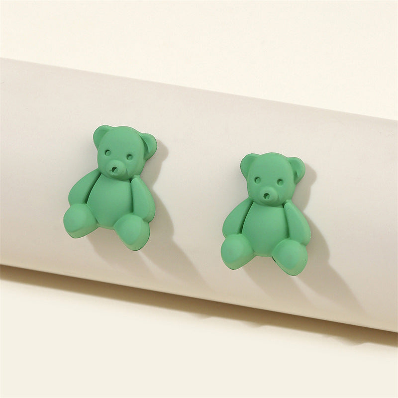 Resin jelly frosted elephant earrings (Minimo de compra 2) MIC-LuoN002