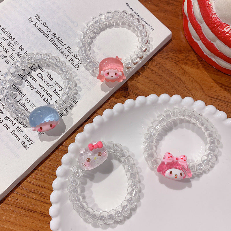 Acrylic cute cartoon telephone rope hair rope MIC-DiLan016