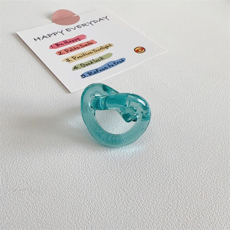 Resin Sweet Smiling Face Cat Ring MIC-WWHM033