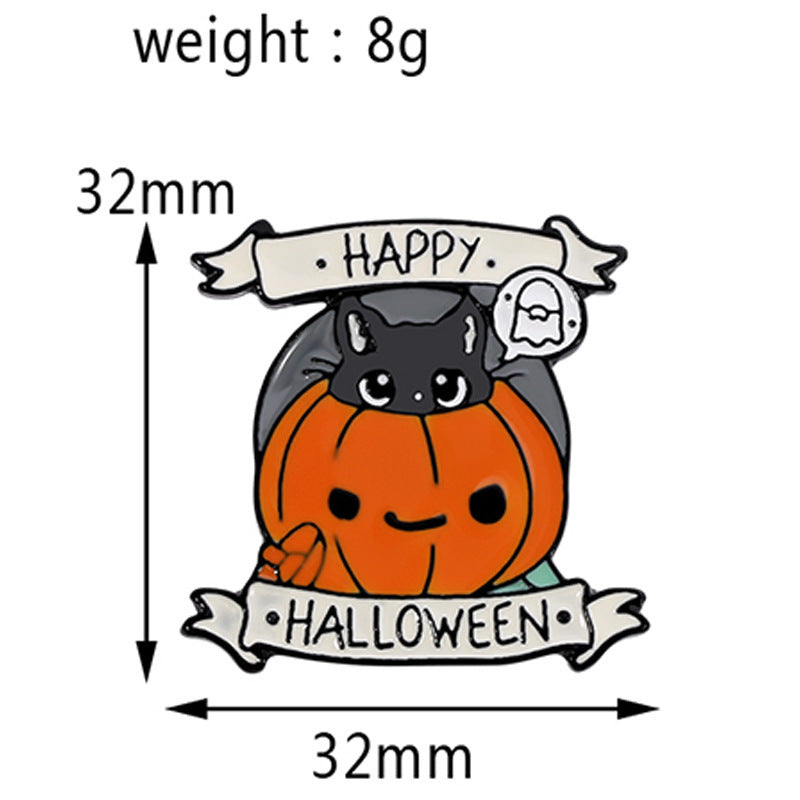 Alloy Halloween Jack Cat brooch (Minimo de Compra 2) MIC-ShengY048