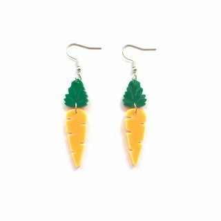 Acrylic Rabbit Carrot Earrings MIC-NingD044