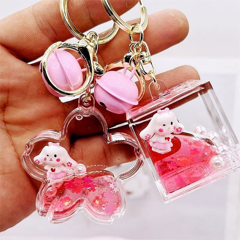 PVC cartoon floating oil keychain MYA-DMF014