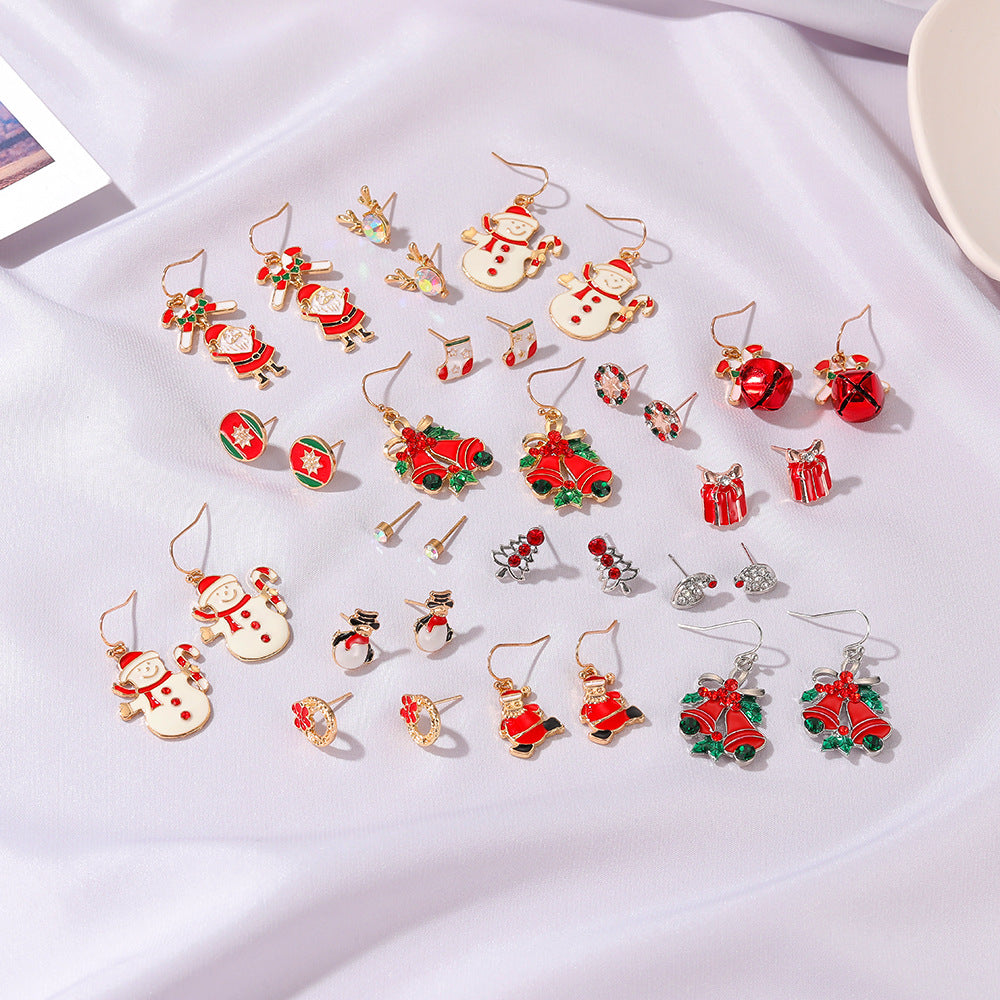 Alloy Christmas series earrings (Minimo de Compra 2) MIC-MiaoY088