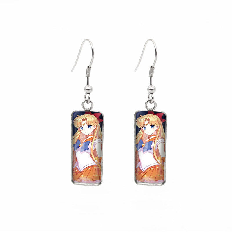 Alloy cartoon beautiful girl warrior earrings (Minimo de compra 5) MYA-XiangL091