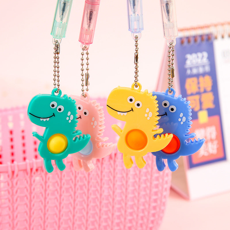 Ballpoint Pen Plastic Cute Dinosaur Pendant Pen yige039